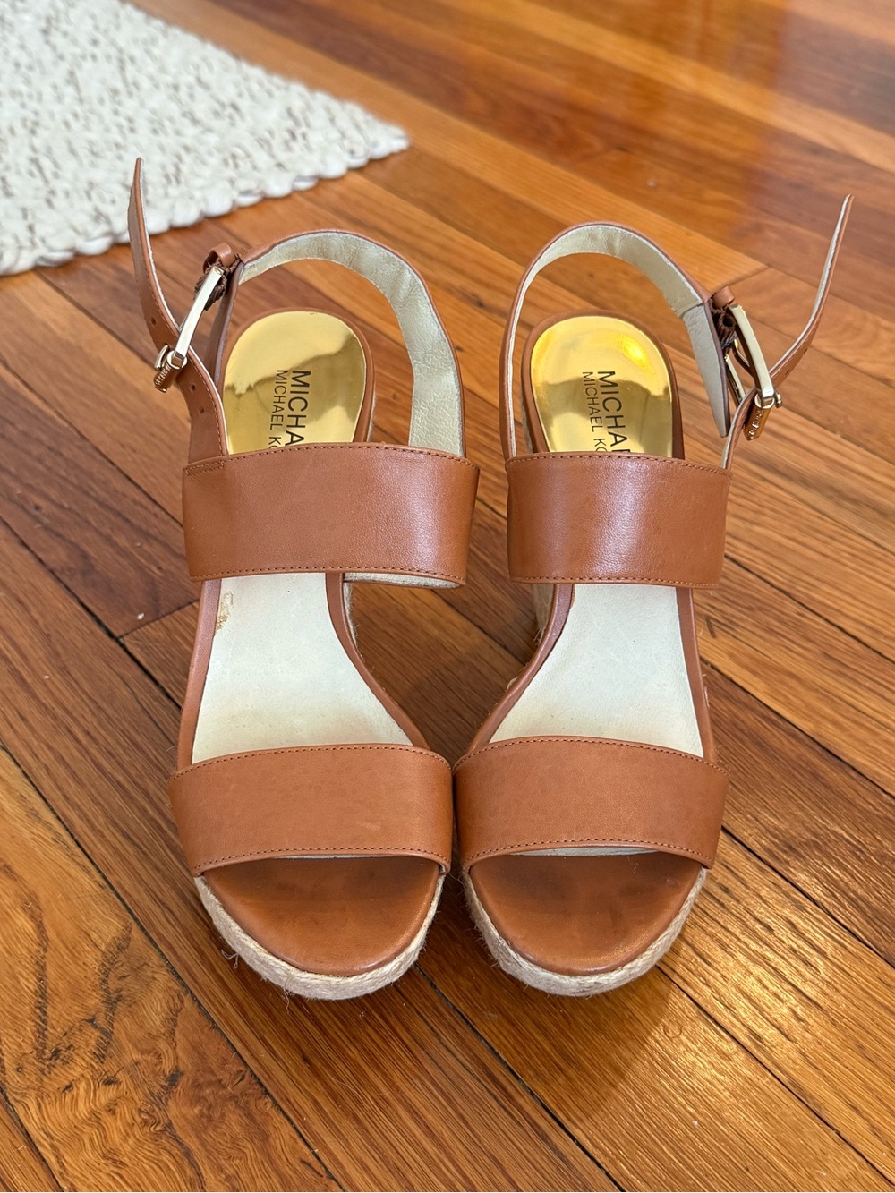 Michael Kors Brown Espadrille Wedges - Size 7.5